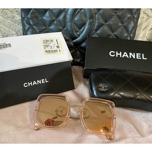 CHANEL Mirrored Sunglasses Gold IMMACULATE 4240 1649/E0 5022 140 3N NIB